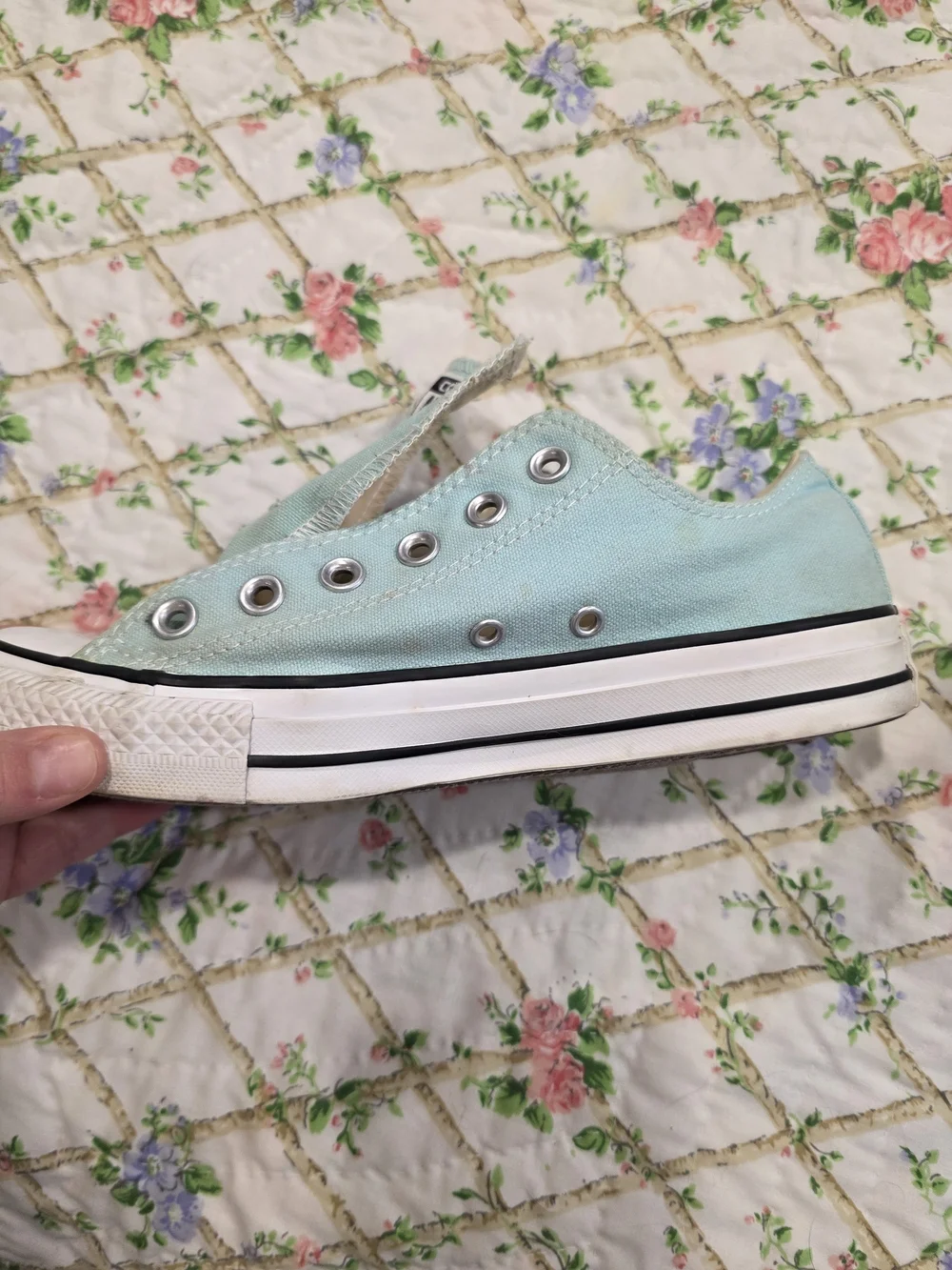 Converse All Star Low-Top Sneakers in Light Teal - Picture 4 of 11